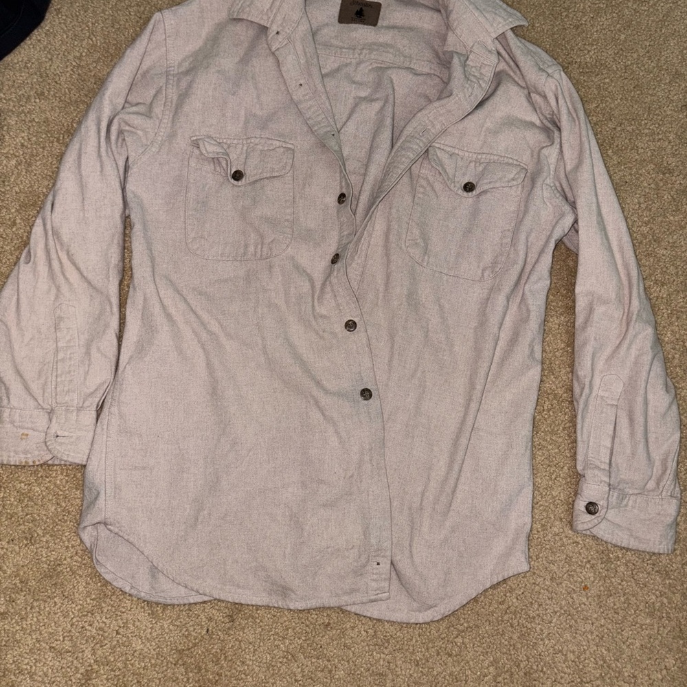 St. John's Bay Beige Chamois Shirt